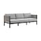 Armen Living Cuffay 4 Piece Outdoor Patio Furniture Set in Black Aluminum and Rope with Gray Cushions 840254332447 - alternate 5